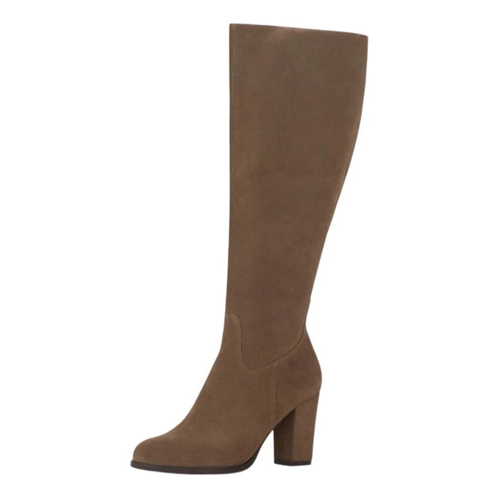 NYDJ Womens Sabastin Tall Boots Size 5 EU 36 Brown Tan Mink Suede NIB